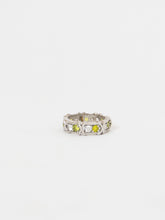 Load image into Gallery viewer, Vintage x 925 Silver Green Rhinestone Ring