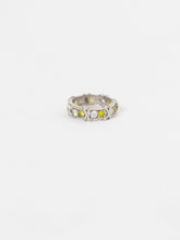 Load image into Gallery viewer, Vintage x 925 Silver Green Rhinestone Ring
