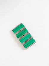 Load image into Gallery viewer, Vintage x Emerald Green Silver Chunky Bracelet