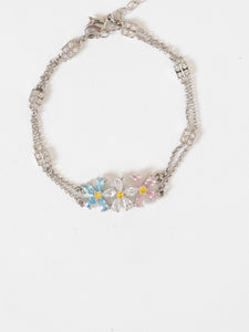Vintage x Silver Chain Daisy Bracelet