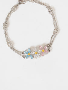 Vintage x Silver Chain Daisy Bracelet