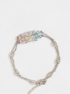 Vintage x Silver Chain Daisy Bracelet