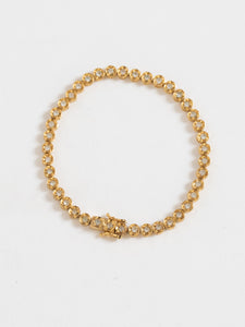 Vintage x Gold Circle Rhinestone Bracelet