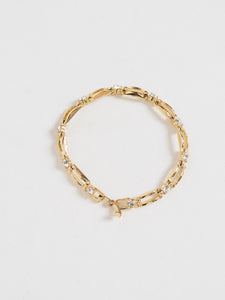Vintage x Gold Rectangle Rhinestone Bracelet