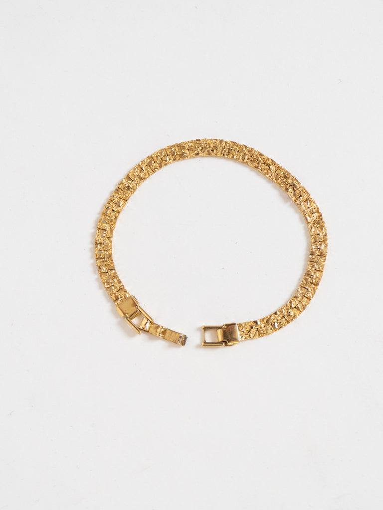 Vintage x Medium Textured Gold Plated Bracelet