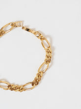Load image into Gallery viewer, Vintage x Gold Plated Thick Figaro Gold Chain Bracelet