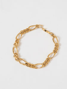 Vintage x Gold Plated Thick Figaro Gold Chain Bracelet