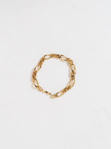 Vintage x Gold Plated Thick Figaro Gold Chain Bracelet