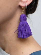 Load image into Gallery viewer, Made in Mexico x Purple Fringe Earring