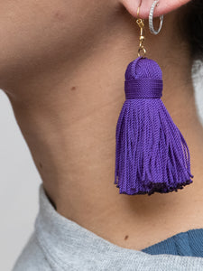 Made in Mexico x Purple Fringe Earring
