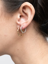 Load image into Gallery viewer, Vintage x 10K Gold Prism Small Hoop Earrings