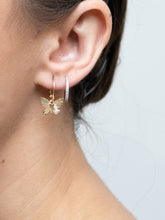Load image into Gallery viewer, Vintage x Mini Butterfly Gold Plated Earrings