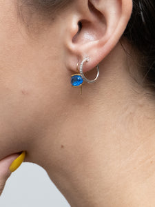 Vintage x Gold Royal Blue Gem Earrings
