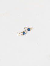Load image into Gallery viewer, Vintage x Gold Royal Blue Gem Earrings