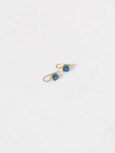 Vintage x Gold Royal Blue Gem Earrings