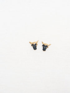 Vintage x Gold, Black Bull Studs