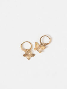 Vintage x Mini Butterfly Gold Plated Earrings
