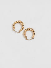 Load image into Gallery viewer, Vintage x 10K Gold Prism Small Hoop Earrings
