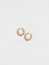 Load image into Gallery viewer, Vintage x 10K Gold Prism Small Hoop Earrings