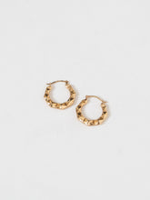 Load image into Gallery viewer, Vintage x 10K Gold Prism Small Hoop Earrings