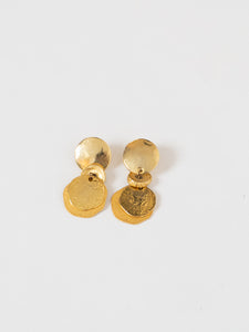 Vintage x Gold Circle Drop Earrings