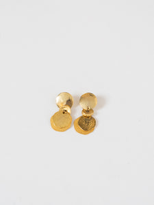 Vintage x Gold Circle Drop Earrings