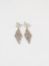 Load image into Gallery viewer, Vintage x Silver Rhinestone Diamond Drop Earrings