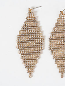 Vintage x Gold Mini Rhinestone Diamond Earrings