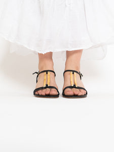 Vintage x STUART WEITZMAN x Black Leather & Wicker Heels (8.5, 9)