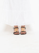 Load image into Gallery viewer, Vintage x STUART WEITZMAN x Black Leather &amp; Wicker Heels (8.5, 9)