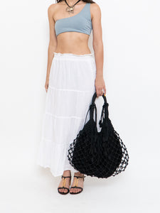 Vintage x White Tiered Maxi Skirt (M-XL)