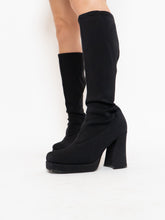 Load image into Gallery viewer, Vintage x LE CHATEAU Black Sock Boots (9)