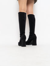 Load image into Gallery viewer, Vintage x LE CHATEAU Black Sock Boots (9)