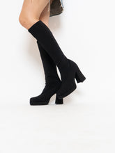 Load image into Gallery viewer, Vintage x LE CHATEAU Black Sock Boots (9)