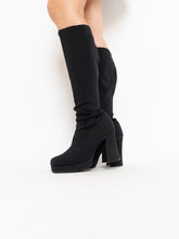 Load image into Gallery viewer, Vintage x LE CHATEAU Black Sock Boots (9)