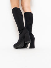 Load image into Gallery viewer, Vintage x LE CHATEAU Black Sock Boots (9)