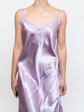 Load image into Gallery viewer, Vintage x Light Purple Satin &amp; Lace Dress (L)