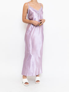 Vintage x Light Purple Satin & Lace Dress (L)