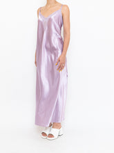 Load image into Gallery viewer, Vintage x Light Purple Satin &amp; Lace Dress (L)