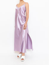 Load image into Gallery viewer, Vintage x Light Purple Satin &amp; Lace Dress (L)