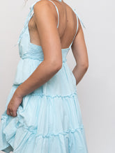 Load image into Gallery viewer, Vintage x Light Blue Tiered Babydoll Dress (M)