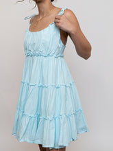 Load image into Gallery viewer, Vintage x Light Blue Tiered Babydoll Dress (M)
