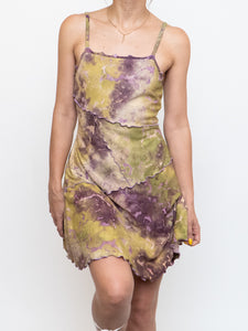 Modern  x Green And Purple Textured Dress (XS, S)
