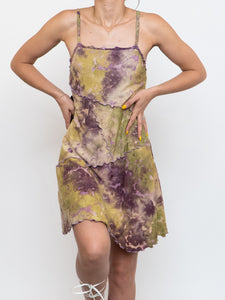Modern  x Green And Purple Textured Dress (XS, S)