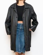 Load image into Gallery viewer, Vintage x DANIER Black Leather Long Trench (S-L)