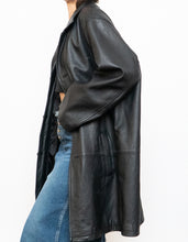 Load image into Gallery viewer, Vintage x DANIER Black Leather Long Trench (S-L)