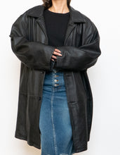 Load image into Gallery viewer, Vintage x DANIER Black Leather Long Trench (S-L)