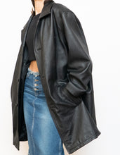Load image into Gallery viewer, Vintage x DANIER Black Leather Long Trench (S-L)
