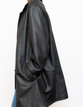 Load image into Gallery viewer, Vintage x DANIER Black Leather Long Trench (S-L)