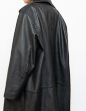 Load image into Gallery viewer, Vintage x DANIER Black Leather Long Trench (S-L)